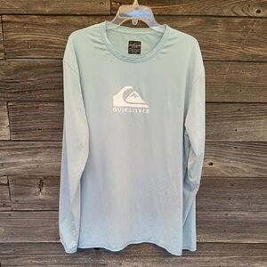 Quiksilver Men's Light Blue Long Sleeve Swim shirt